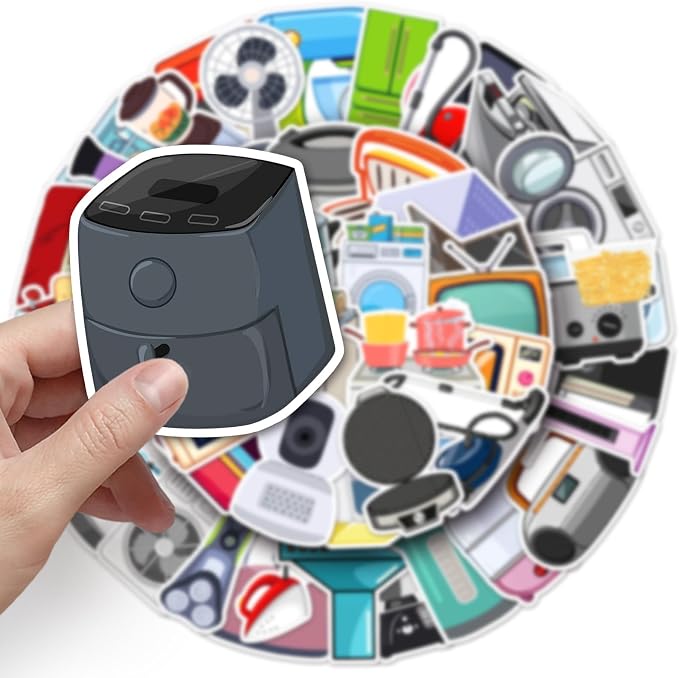 50Pcs Home Appliance Stickers, Waterproof Vinyl Kitchen Appliance Stickers - Image 3
