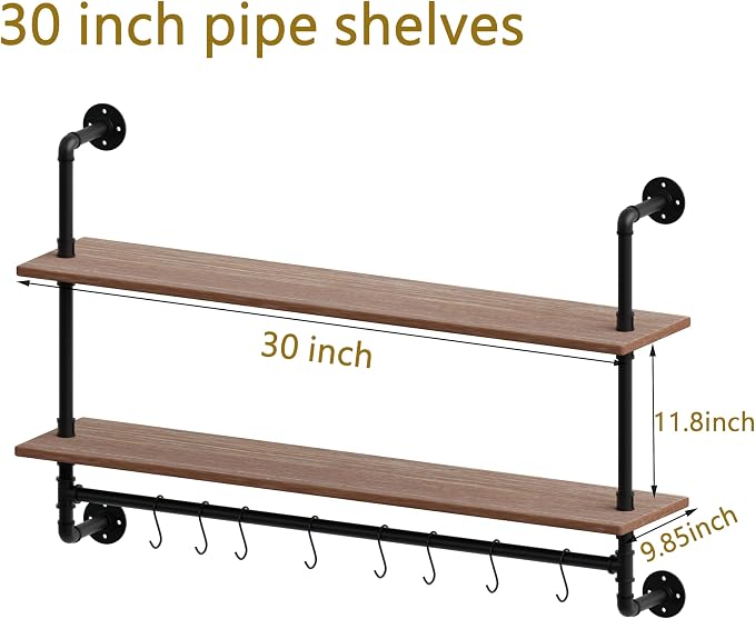 ROGMARS Industrial Pipe Shelving Bathroom Shelves - Image 2