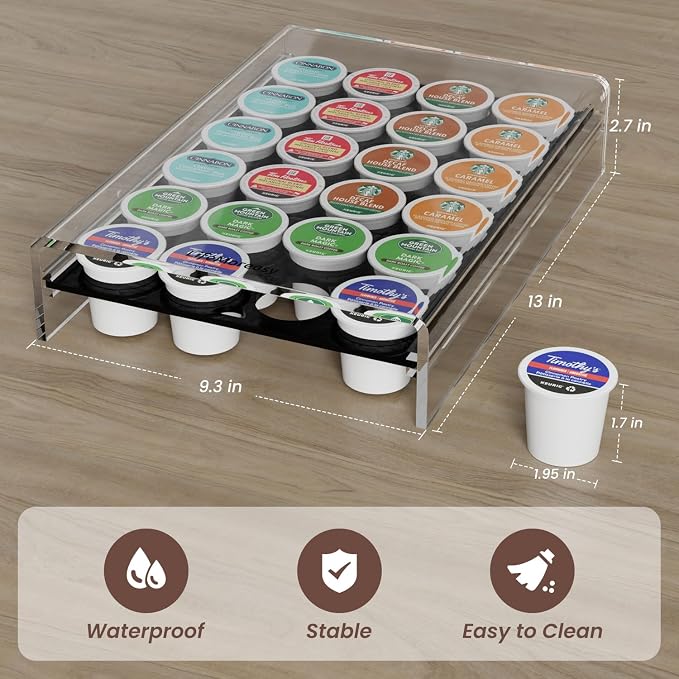 LifeMoreasy K Cup Holder, Coffee Pod Holder Drawer Capsule Display Storage - Image 3