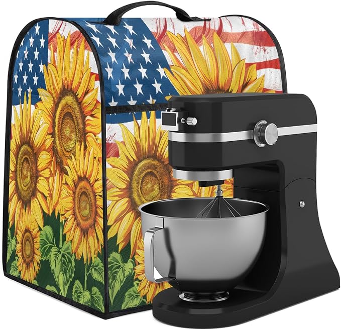 Sunflower Art Kitchen Aid Mixer Cover Compatible Stand Mixer Dust Cover | Flag - Image 2