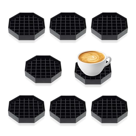 OCS Parts 4-Inch Coffee Countertop Drip Tray | 8-Pack | Spill Preventer Octagon by OCSParts