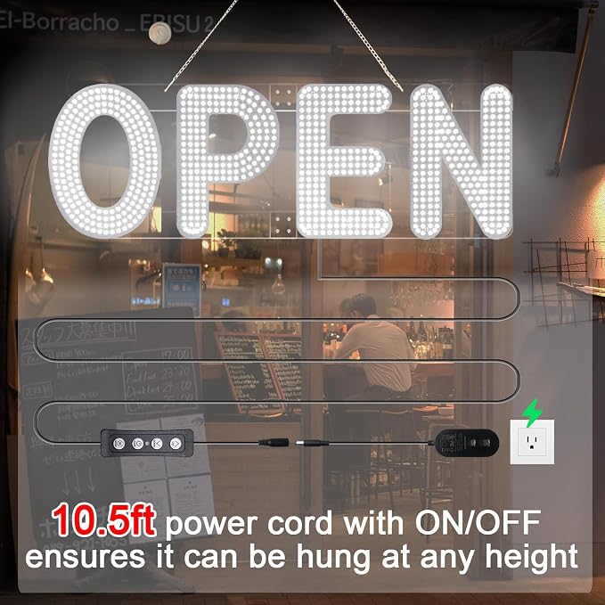 30"x10" Open Sign, LED Open Sign - Image 4