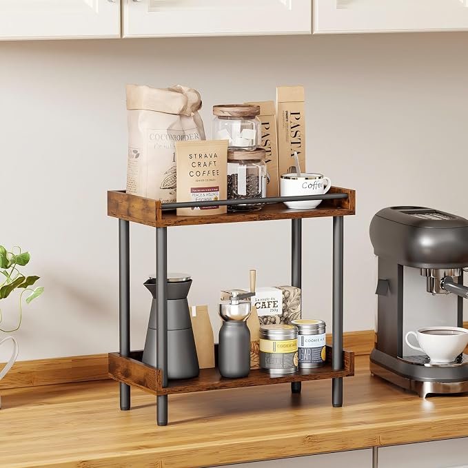 Coffee Bar Organizer and Kitchen Countertop Shelf - Image 2