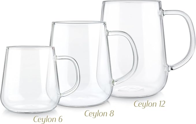 Teabloom Set of 2 Premium Borosilicate Glass Mugs - Image 4