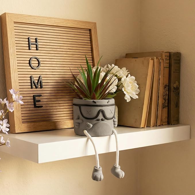 Creative Artificialplant Succulents in Cement Pots - Image 3