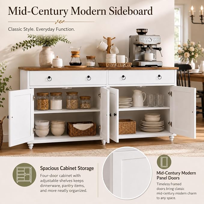 4 EVER WINNER 55" Large Buffet Cabinet - Image 7