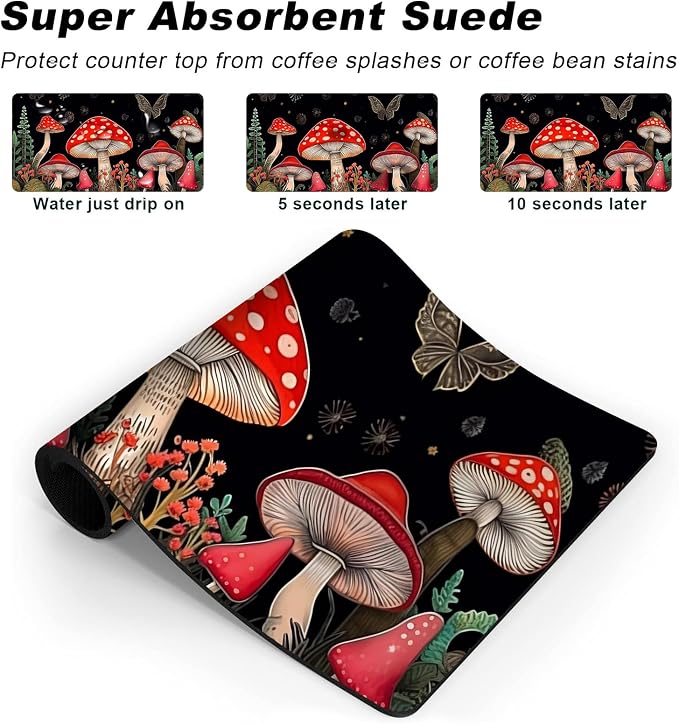 Coffee Mat, Coffee Bar Accessories Fit Under Coffee Maker Espresso Machine - Image 3
