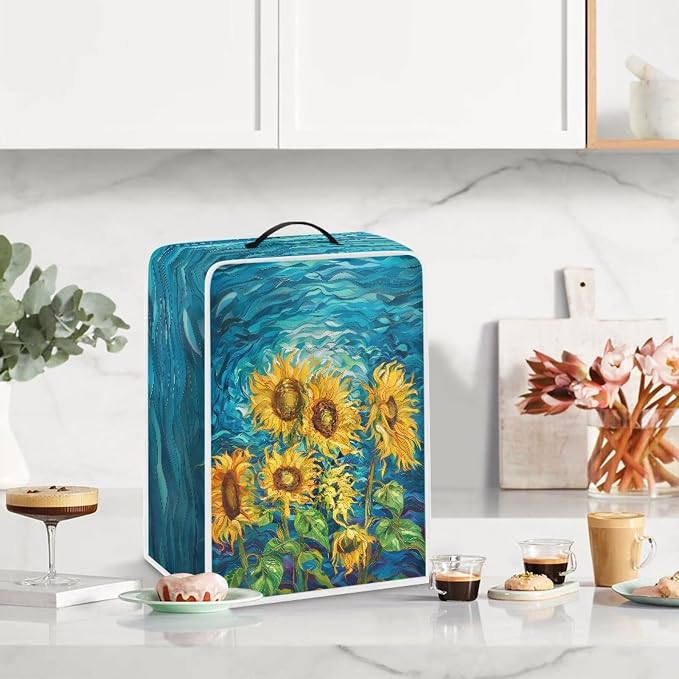 Sunflower Painting Coffee Maker Cover Dust Covers - Image 3