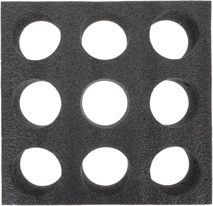 Toyvian 9-cup Multi-hole Drink Carrier Tray, Thickened Black Epe Foam Beverage by Toyvian