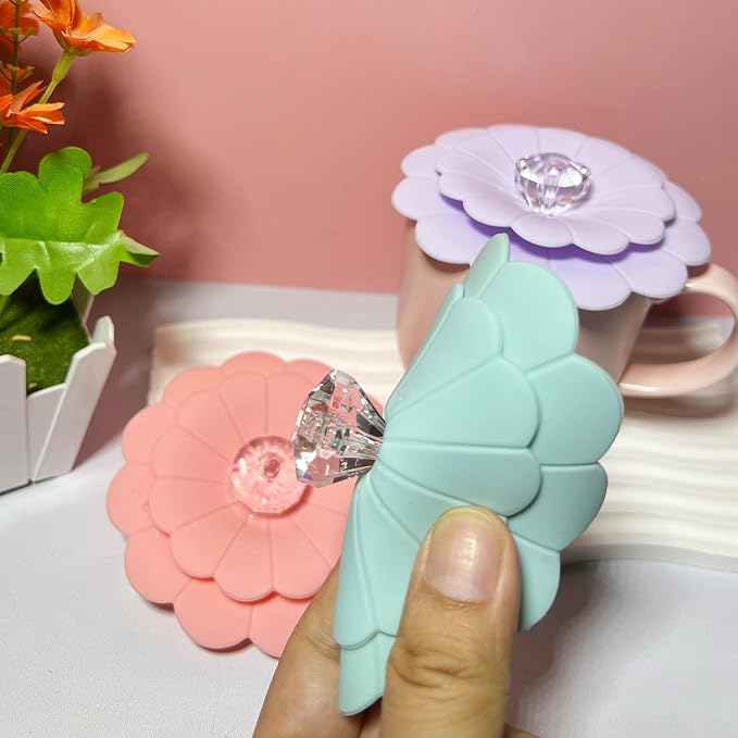 Sunflower Silicone Cup Covers, flexible mug covers, Heat resistant cup lids - Image 7
