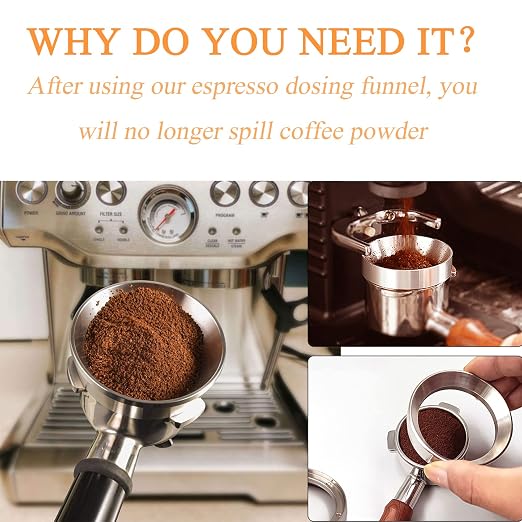 Espresso Dosing Funnel Precision Aluminum Alloy Coffee Dosing Ring Accessories - Image 2