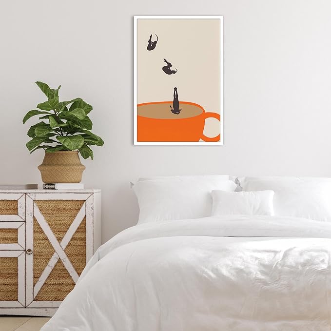 Fun Modern Coffee Diver Posters Vintage Abstract Kitchen Wall Art Trendy Retro - Image 4