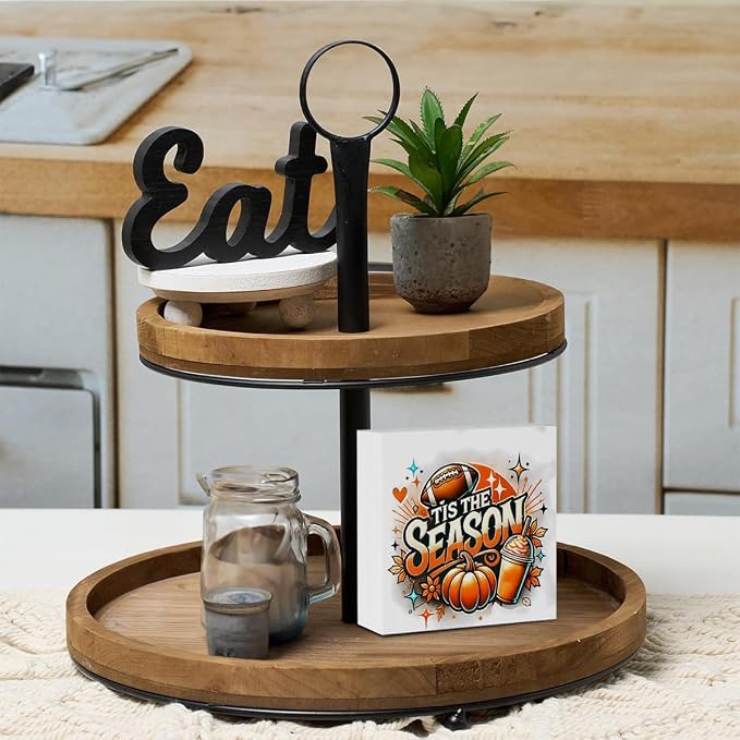 Fall Sign Decor Decorations for Home Tis' the Season Pumpkin Sign Autumn - Image 5