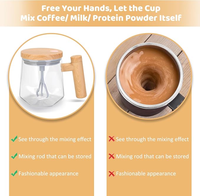 Yummy Sam Self Stirring Coffee Mug, 13.5 Oz Battery Powered Electric Milk - Image 5