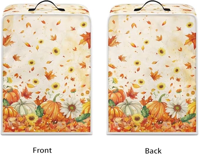 Thanksgiving Pumpkin Maple Leaf Coffee Machine Dust Covers - Image 2