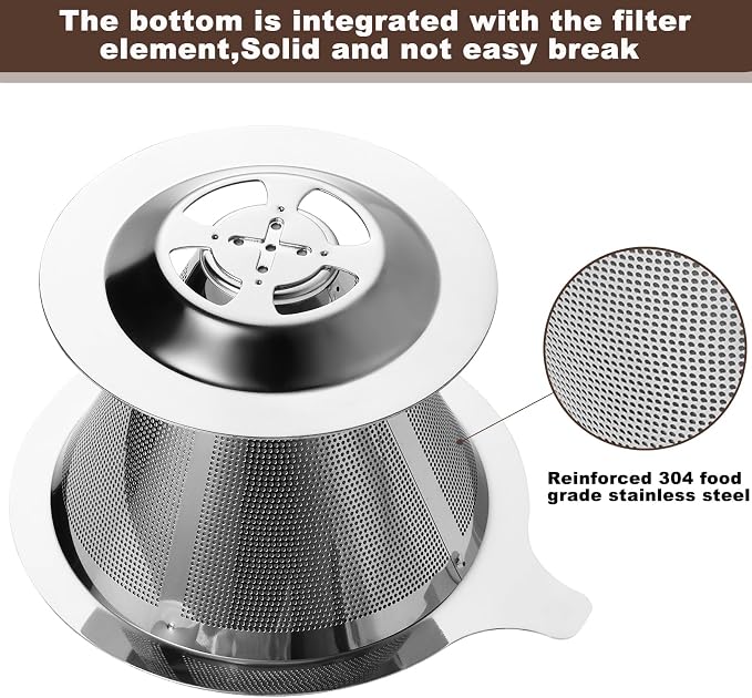 ANNMEXX Upgraded Pour Over Coffee Filter, Coffee Dripper, Paperless Mess - Image 3