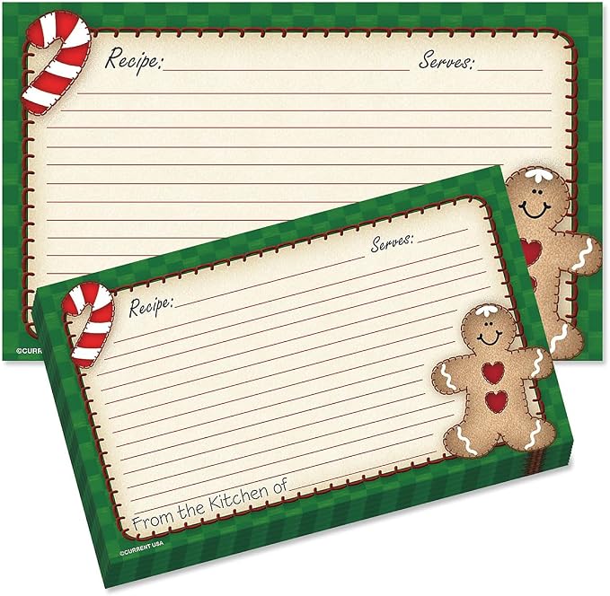 Current Gingerbread Man Recipe Cards by Current