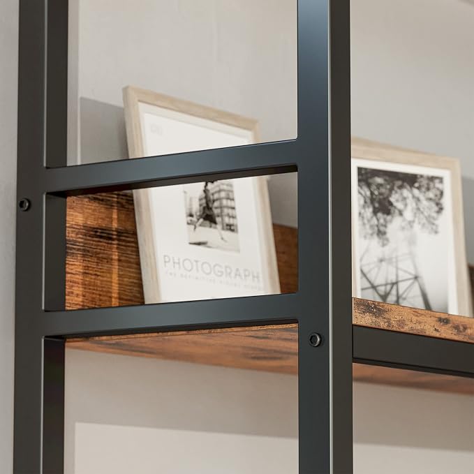 IRONCK Corner Bookshelf 6 Tiers, Industrial Corner Bookcase - Image 5