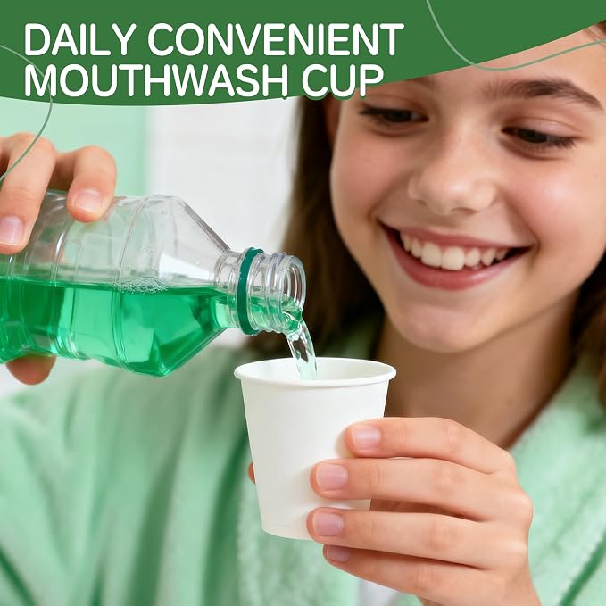 300 Pack 3 oz Bathroom Paper Cups, Small Coffee Cups, Disposable Mini Mouthwash - Image 3