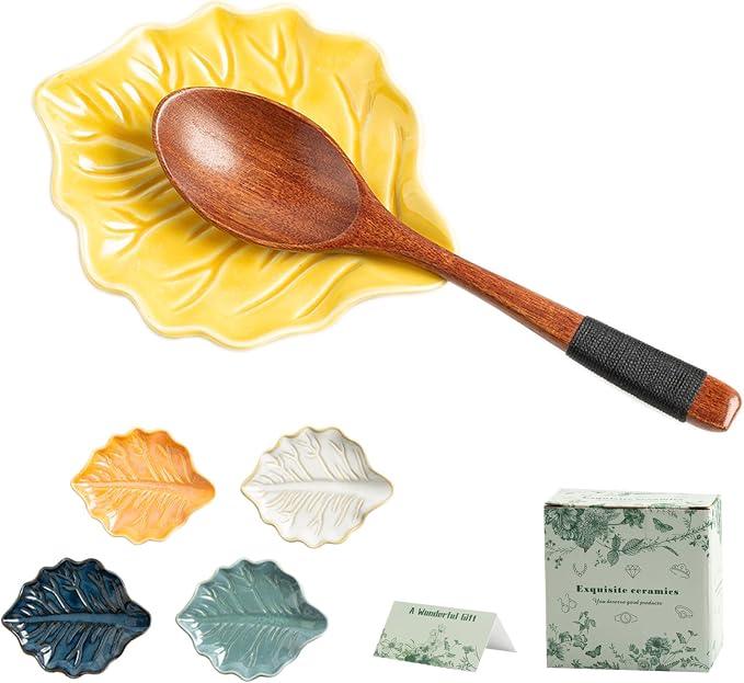 Ceramic Leaf Spoon Rest, Spoon Holder by Unknown