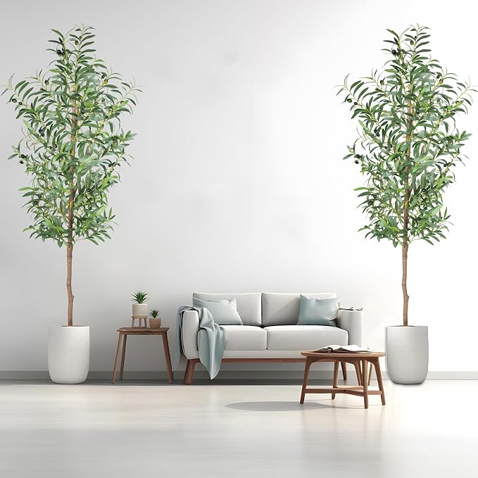 Fake Olive Tree, 5FT 2Pack, 60in Tall Silk Plant | 536 Realistic Leaves - Image 5