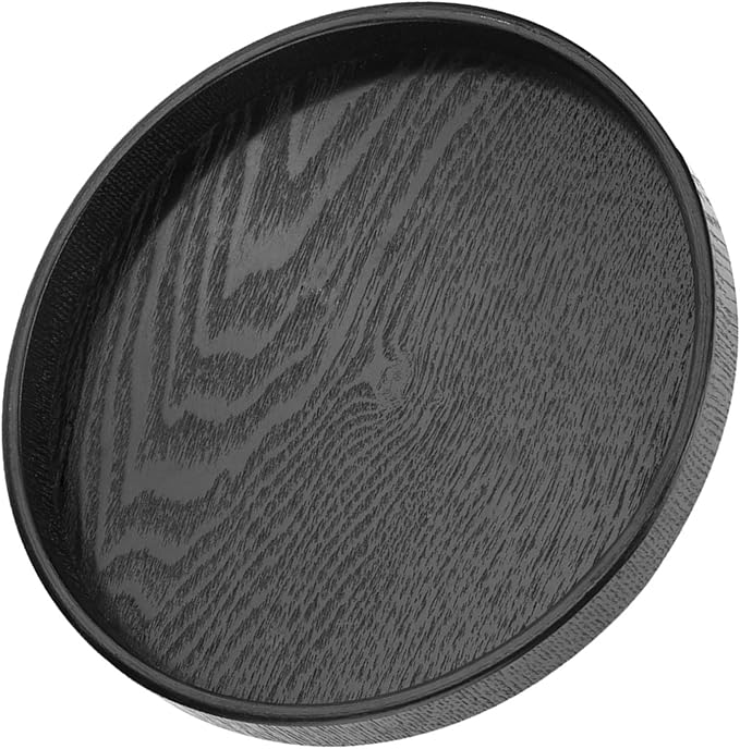 Yinhing Round Tray, Coffee Table Tray Food Meals Serving Plate Restaurant Wood - Image 7