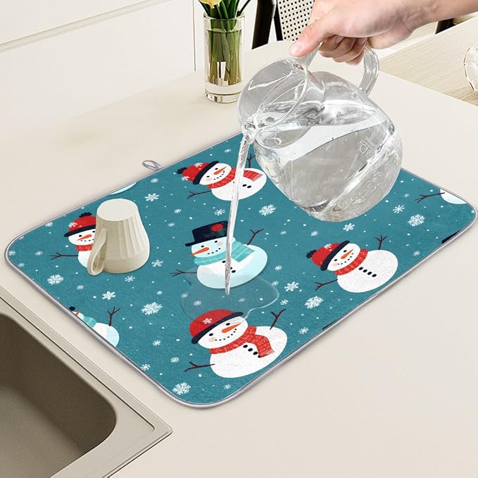 Dish Drying Mat, Kitchen Counter Quick Dry Pads - Image 5