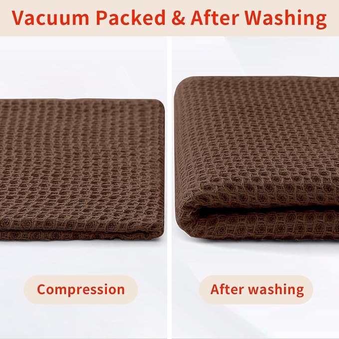 Homaxy 100% Cotton Waffle Weave Kitchen Dish Towels, Ultra Soft Absorbent Quick - Image 8