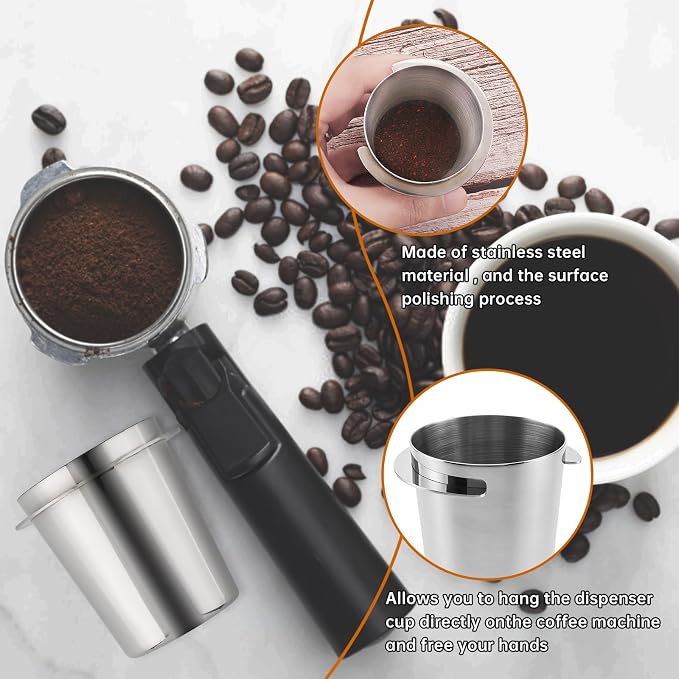 2PCS Coffee Dosing Cup 51mm, Stainless Steel Espresso coffee Dosing Cup - Image 4