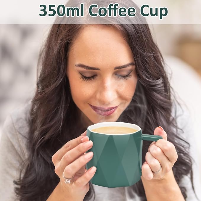 Electric Coffee Warmer with Ceramic Mug, 131 Fahrenheit Temperature Control - Image 4