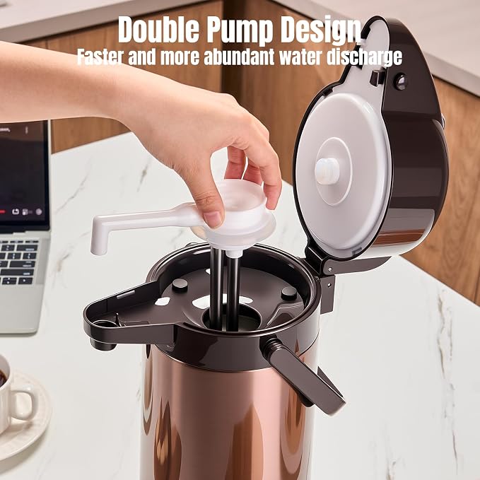 Upgraded Airpot Coffee Carafe - 84oz/2.5L Coffee Carafe - Image 3