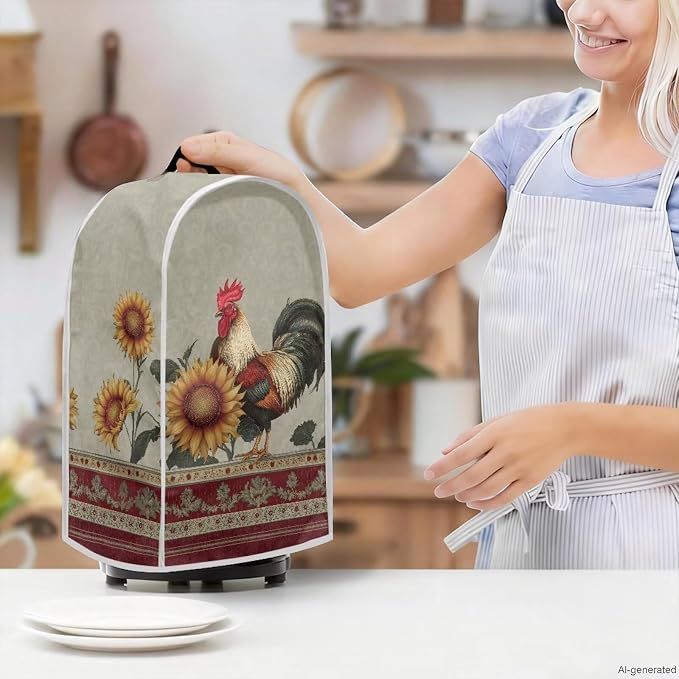 Boho Sunflower Rooster Blender Cover - Image 7