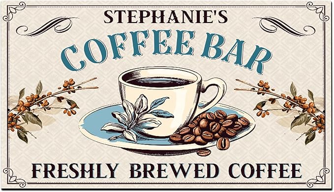 THUYPT Personalized Coffee Mat, Coffee Station Mat Quick Dry, Coffee Spill Mat by Handmade