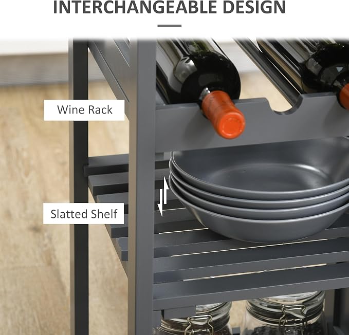 Small Kitchen Island on Wheels - Image 7