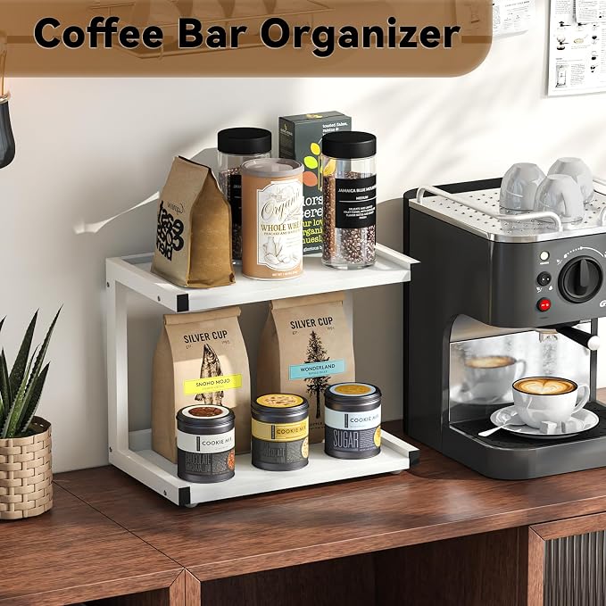 MARTY 2 Tier 12.6"x7.7" Counter Shelf Organizer Kitchen Spice Rack - Image 4
