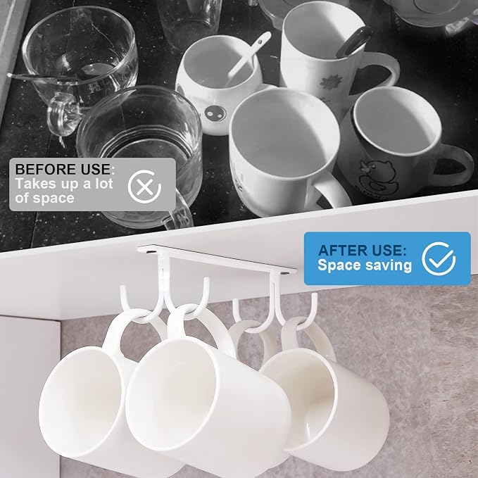 FOMANSH Mug Rack Under Cabinet - Image 2