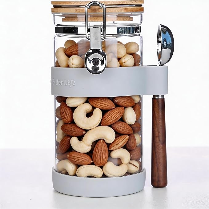 KKC 1.2L Airtight Glass Food Storage Jar by KKCHOMEACCENTSGmbH