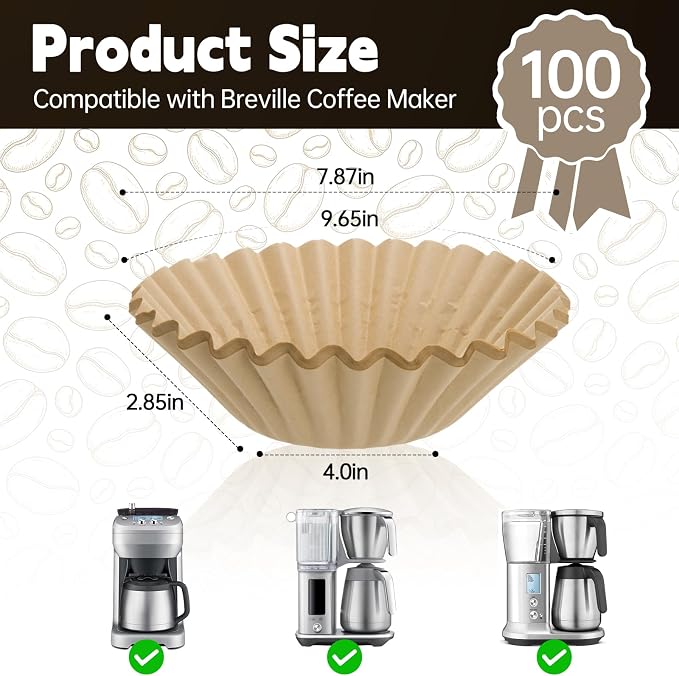 100 PCS Coffee Filters Compatible - Image 6