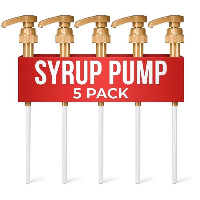 Pumps for Syrup Bottles 5 Pack by ALPENKOK