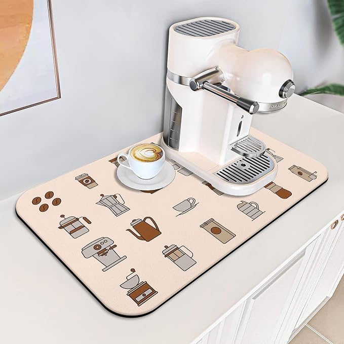 Coffee Mat - Fashion Absorbent Coffee Bar Mat - Drying Mat Waterproof Protects - Image 7
