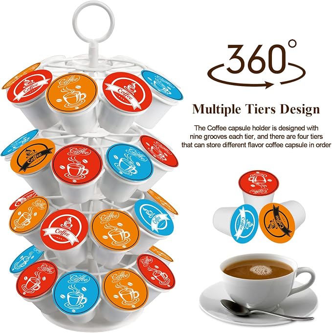 Coffee Pod Carousel Holder, Compatible - Image 4