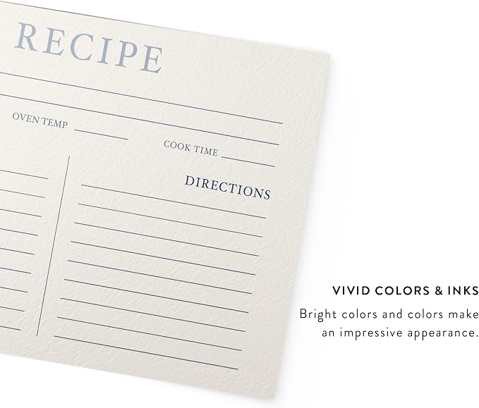 Dashleigh Elegant Recipe Cards 4x6 Double Sided, 50 Pack Thick Cardstock - Image 3