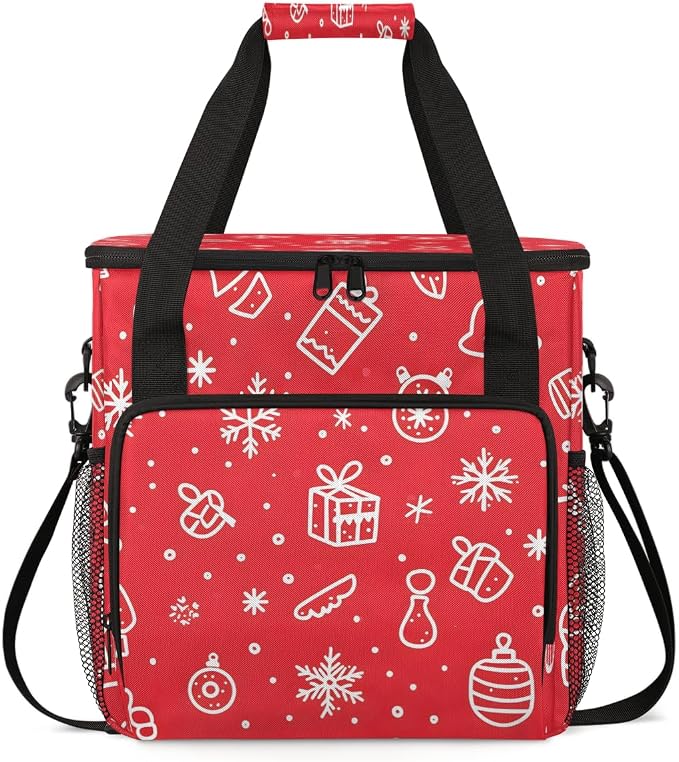 Red Christmas Coffee Machine Bag Compatible by BICUUZHI