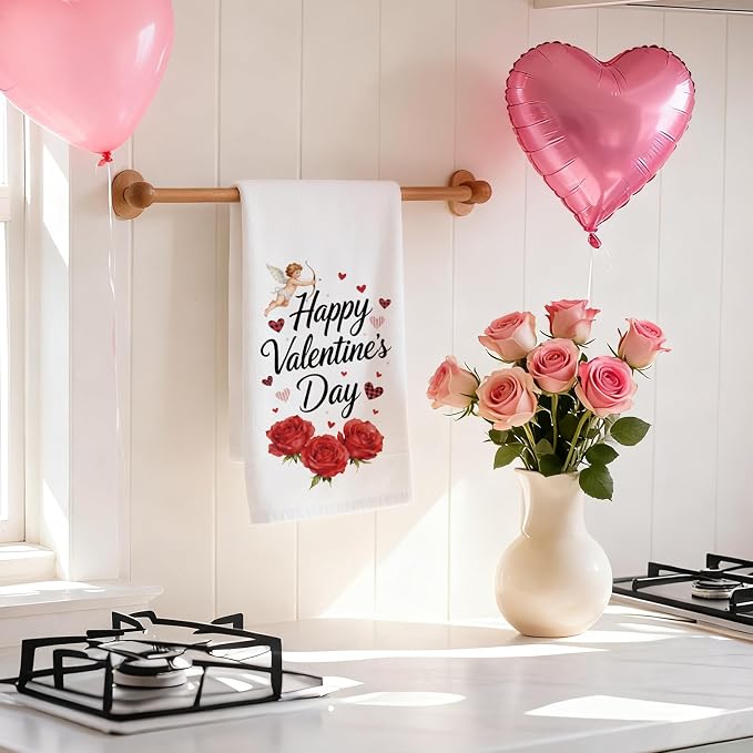 CUTHOLLOW Valentine's Day Decorative Kitchen Towels Set of 4, 15.74"x23.62" - Image 7