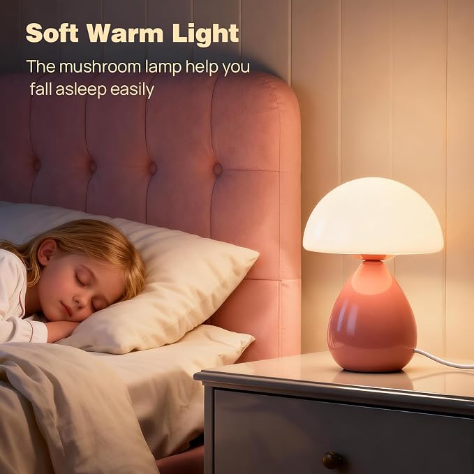 Mushroom Table Lamp for Bedroom, Small Lamp for Living Room, Nightstand - Image 5