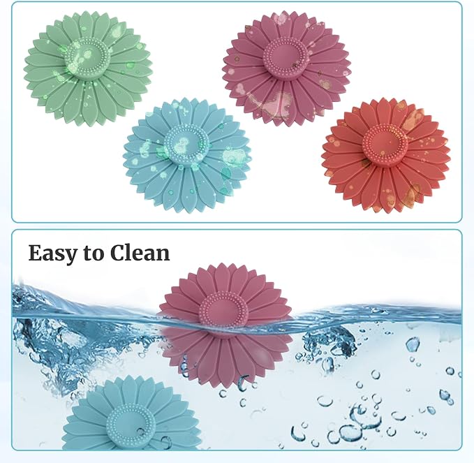 4 Pcs Sunflower Silicone Stretch Lids Multicolored - Image 4