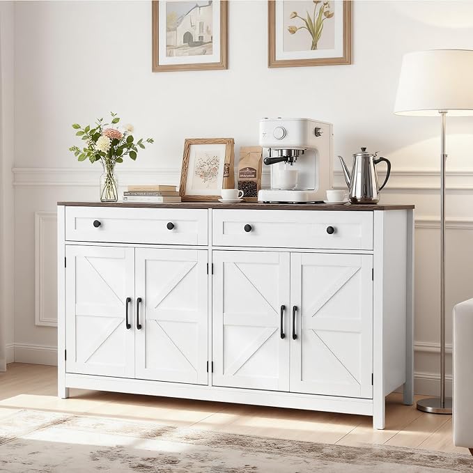 VEVOR Buffet Cabinet, Farmhouse Sideboard Cabinet - Image 2