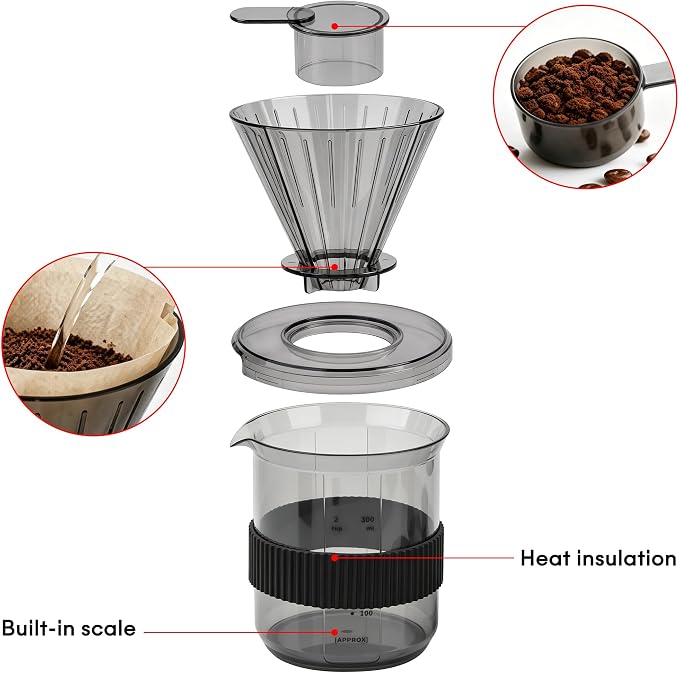 Portable Pour Over Coffee Maker Set - Image 3