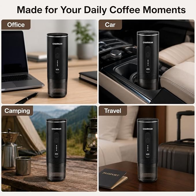 Portable Espresso Machine, Self-Heating Travel Coffee Maker, 20 Bar 7500mAh - Image 5