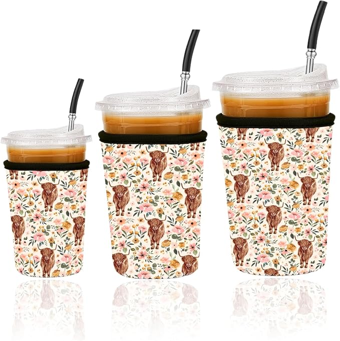 Reusable Insulated Neoprene Iced Coffee Cup Sleeve, Durable Drink Sleeve by Unknown